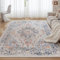 CHOSHOME Alfombra vintage lavable, pelo corto, oriental, antideslizante para salón y dormitorio, lana sintética, estilo bohemio, para interior y exterior, 200 x 290 cm, multicolor