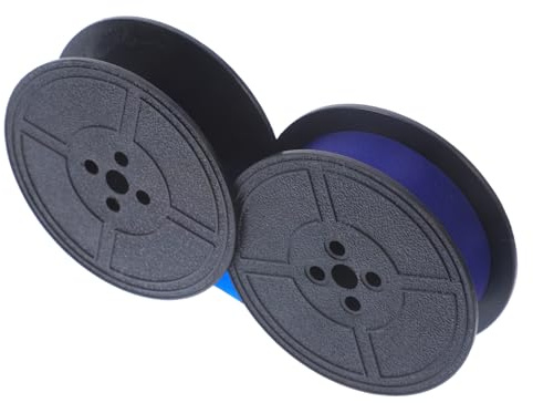 KICHOUSE Haushalts Schreibmaschinenband Nylon Farbband Kompatibel Für Retro Schreibmaschine Blau Doppelspule Büro Zubehör