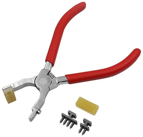 Silent Leather Hole Punch Tool - 4mm Stitching Pliers for Belts, Straps, Saddles, Shoes - DIY Home Leather Punch 2 and 4 Teeth Replaceable