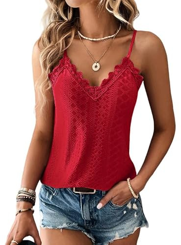 Haibang Chic och elegant sommarlinne dam camisole spets ärmlös spaghettiband topp sexig lös tröja ögla broderi camisole mode casual tanktoppar
