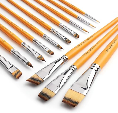 Kinderschminke Pinselset - 13 Stück hochwertige Synthetischeshaar Pinselset für Gesichtsfarben, Theaterschminke, Eulenspiegel Schminke I Face Paint Brush Set, Pinsel Makeup, Theaterschminke Pinsel