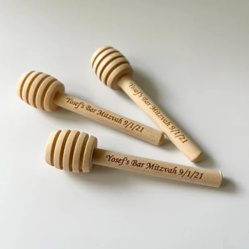 miguha Bastoncini di Miele in Legno Personalizzati, Bastoncini di Miele, Dispensatore di Miele Piovigginato, Mini Mestoli di Miele for La Casa, Cucchiaio di Miele, for Raccogliere Marmellata di Miele