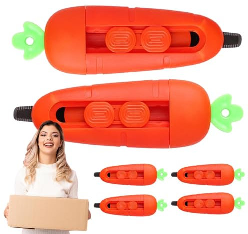 Taglierina per busta, taglierina per busta, tagliacarte carota - taglierina per busta con blocco di sicurezza, apri per lettere adatto a buste, apri posta sicuro, taglia-scatola 6X