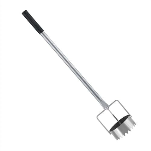 Herramienta de perforación de película de plástico para agricultura con mango retráctil, herramienta para macetas de jardín, agujeros de excavación de película de mantillo para invernadero, jardín