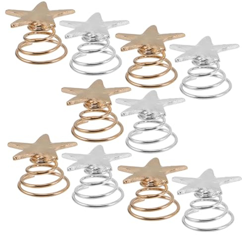 Healvian 10pièces Épingles à Cheveux Spiralées Étoile Accessoires Capillaires Aesthétiques or Et Clips Mignons Pour Filles Et Femmes