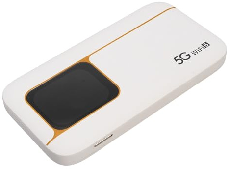 5G Mobile Hotspot, High Speed ​​WiFi 6 Travel Router Anslut Upp Till 16 Enheter, 2,01 '' Portable Portable WiFi Hotspot -enhet med SIM -kortplats och 7100mAh Batteri för Hemmet