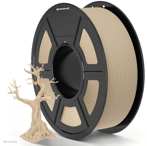 TECBEARS PLA Matte Rapid Filament 1.75mm 1KG Beige | Schönes mattes Finish, Hochgeschwindigkeit 600mm/s, +/-0.02mm, für die meisten FDM 3D Drucker, Drucken von Modellen, Cosplay