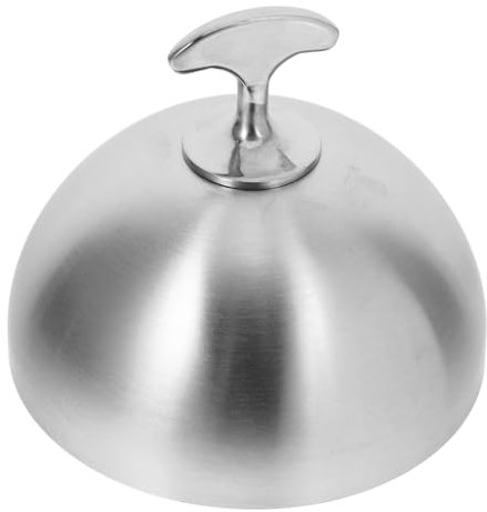 Holibanna cubierta de bistec queso derretido plancha conformado redondo cúpula cubreplatos para platos llanos tapas de alimentos para el hogar tapa de bistec Acero inoxidable