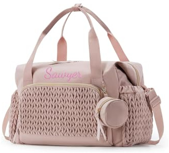 Zhongzhi Sac à langer personnalisé de grande capacité pour maman, sac à couches pour bébé, sacs à langer pour poussette, sacs à langer pour femmes enceintes, mode, rose, Medium