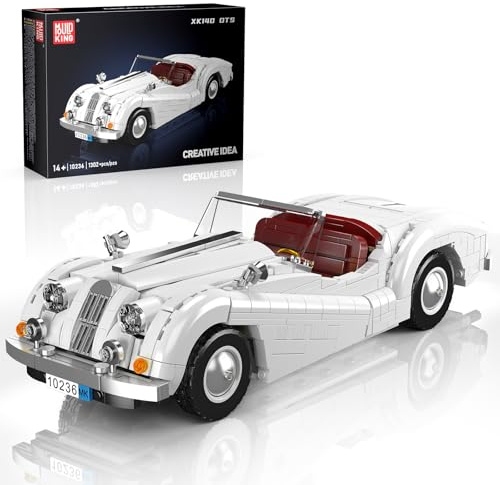 Mould King 10236 Technique Speed Champion Oldtimer Blocs de serrage Cabriolet Supercar de sport Blocs de construction Jouet de construction Compatible avec d'autres marques (1302 pièces)