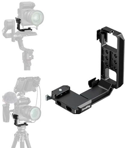 SMALLRIG Vertical Mount Plate for Cage, Built in 1/4''-20 Thread and Baseplate for Arca-Type, L Bracket Switching Grip for Tripods, for DJI RS 4 Pro/RS 4 Mini/RS 4 / RS 3 Pro / RS3 / RS2-5594 | with 1/4''-20 Thread, L Bracket Switching Grip for Tripods, for DJI RS 4 Mini/ RS 4 Pro/ RS 4/ RS 3 Pro/ RS 3/ RS2