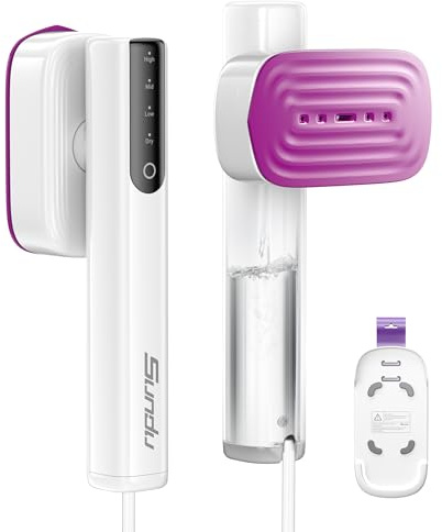 Steamer for Clothes, 2-in-1 Travel Steamer & Iron for Clothes, Portable Handheld Garment Steamer, 15s Fast Heat-up, 1200W, Large Ceramic Heat Panel, Quick Wrinkle Removal, Travel & Home Use