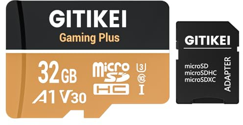 Scheda Micro SD da 32 GB ad alta velocità (90 MB/s in lettura, 25 MB/s in scrittura), compatibile con DSLR, Drone, Action Camera e dispositivi portatili (1 scheda microSD + 1 adattatore)