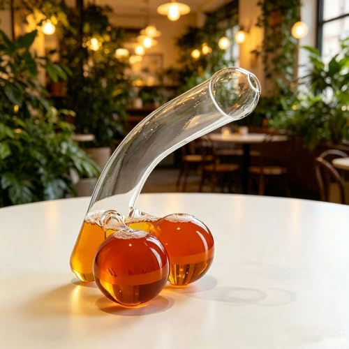 Unique Whiskey Decanter for Men, Funny Glass Wine Dispenser, Gift for Boyfriend, Husband, Creative Liquor Decanter for Bar, Party, Anniversary or Bachelor Events (400ml)