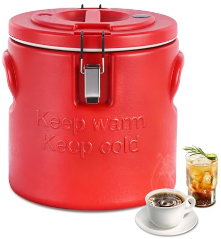 YUCHENGTECH Récipient Isotherme Acier Inoxydable,10L | Thermos Alimentaire Chaud Conteneur Isotherme Froid Isotherme Pour Soupe Avec Couvercle Hermétique Joint Caoutchouc Poignées