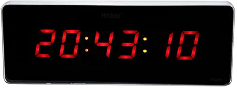 SIXRUN Digital LED-klocka, Väggklocka Bordsklocka med 1,5 Tums Digitalrör Automatisk Kalenderjustering för Kontor Vardagsrum Sovrum (36 * 13 * 3 cm Klocka minut sekunder digital display)
