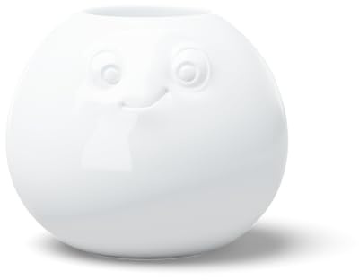 FIFTYEIGHT PRODUCTS / Vase „Amüsiert“ (Porzellan, 16,5 cm x 8 cm x 18 cm, Weiß, Made in Germany)