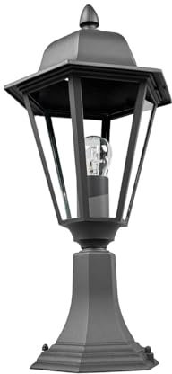 Outdoor Lights 'Edana' in Black Made of Aluminium (1 Light Source, E27) from Lindby | Pillar Lights, Garden Light, Path Light, Bollard Light, Path lamp, Pillar Light