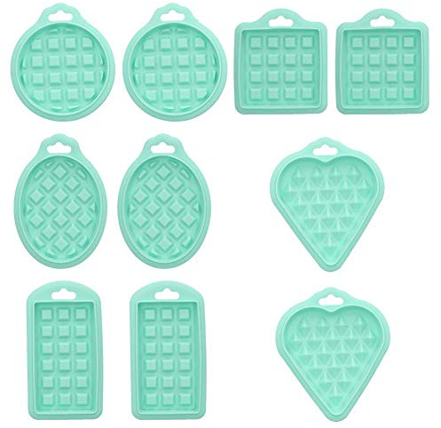 10 Stück Waffelform Aus Mit Guter Antihaftbeschichtung, Waffel-förmchen, Gummibärchen Backformen Waffelbackform Antihaft-Schokoladenform Waffelform Zum Backen