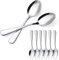 BESCH 6 cucchiai da dessert in acciaio inox 15 x 3,2 cm (cucchiai da dessert)