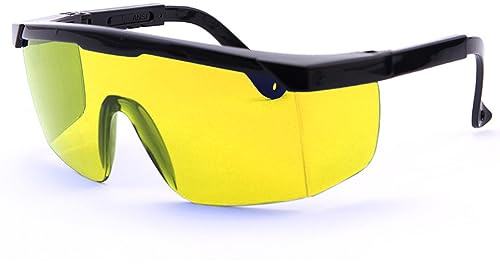 SEIWEI Schutzbrille für Laser, 190 nm - 540 nm OD 5+, Lasergravierer, Schutzbrille, Augenschutzbrille für die Arbeit [Gelb]