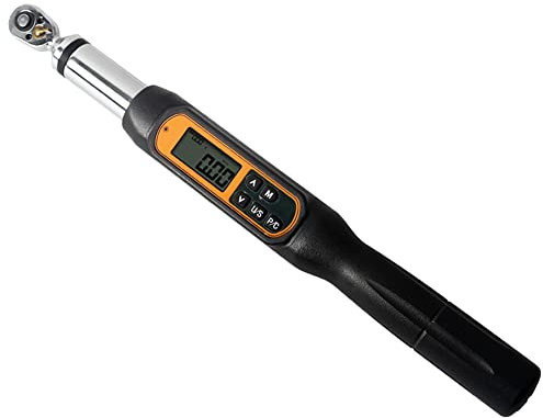 TOP-MAX Drehmomentschlüssel, digitaler Winkel-Drehmomentschlüssel für die Maschinen- und Automobilindustrie, AWJ-B-200, 6 Nm, Legierter Stahl, Sechskant, Torque-Wrench