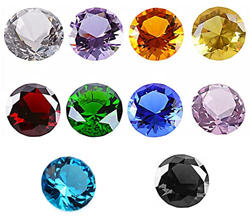 CYIOU 10 STÜCKE Kinder Diamanten, Dekorative Diamanten, Farbsteine, Piratensteine ​​Set, Häufig Verwendet für Tisch Dekoration Hochzeits Dekoration (Farbe)