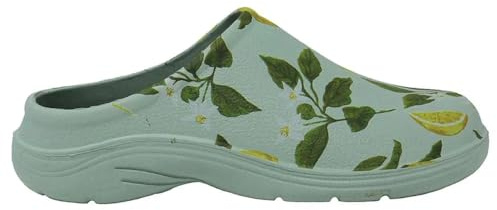 Briers Sicilian Lemon Comfi Garden Clogs Slip on with Soft Sole (Numeric_7), Light Blue