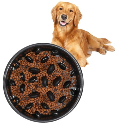 DARENYI Slow Feeder Dog Bowl Large Slow Eating Dog Bowl Non slip Large Dog Food Bowl Plastic Food Water Bowl for Pet Dog Cat