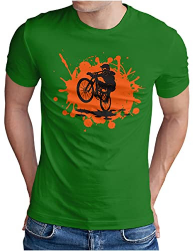 OM3® Splash Mountainbike T-Shirt - Herren - Fahrrad MTB Bicycle Biking - Grün, 4XL