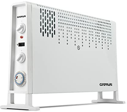 G3 Ferrari G60025 Termoconvettore Ventilato con Timer, 2000W, 3 Potenze, Programmabile, Bianco