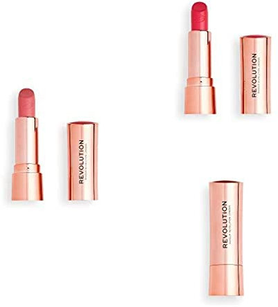 Revolution Beauty London, Satin Kiss Lipstick Trio, 3x Pink, Satin Finish, Neutral Undertone, Damen, 1 Stück