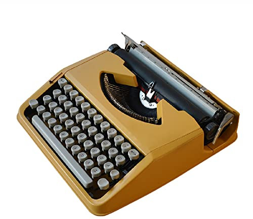 Old fashioned Mechanical Typewriter - Bright yellow - Normal use