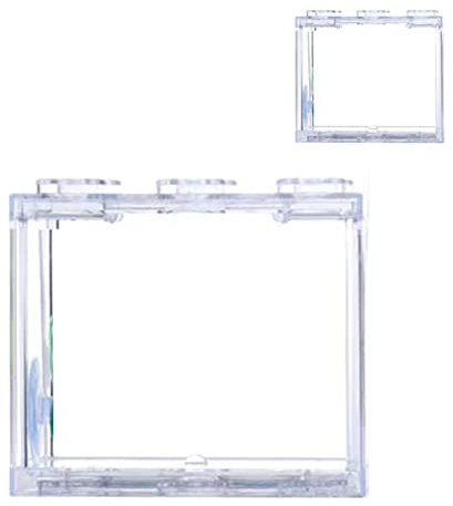 Miniatur-Aquarium, Tragbar, Transparent, Kleines Betta-Aquarium, Exquisit Glänzend, für Fische und Reptilien (Gewöhnliches Transparent)