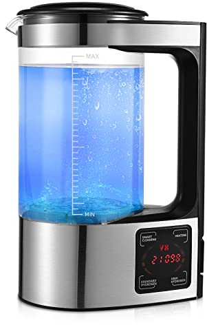2L Wasserstoff Wassergenerator mit SPE und PEM Technologie, Verbesserte Version Wasserstoff Generator Wasserstoffreiche Mit LED-Touchscreen Und Thermostat Wasserstoff Wasser Lonisator für Zuhause