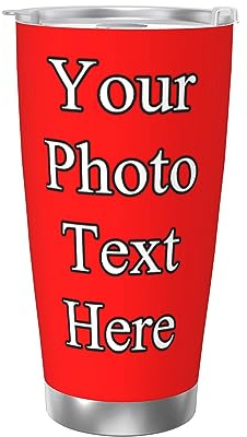 Vaso aislado personalizado de taza de acero inoxidable personalizada con texto de foto, taza de café de viaje personalizada, taza de agua personalizada, taza de coche, regalos para hombres, mujeres