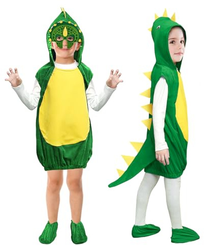 Dinosaurier Kostüm kinder 5-6 Jahre Tier Drachen Kostüm Kinder Jungen Mädchen Dino Kostüm kinder 116 122 T Rex Dinokostüm Kinder Dinosaurier Onesie Jumpsuit kostüme Dino Kinder für Karneval Faschings