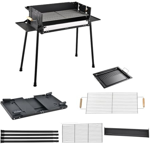 Barbecues Et Fumoirs, Gril à Trois Côtés En Acier Inoxydable, Adapté au Gril Portatif Extérieur de Petit Patio Et D'arrière-Cour (Size : B)