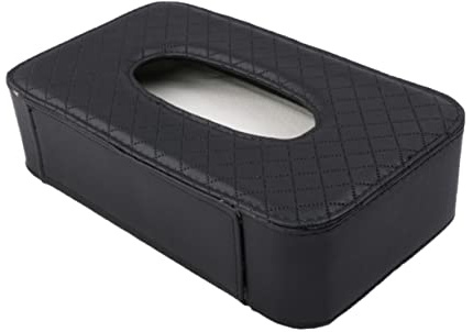 MAGICLULU Multi-funktions-papierspender Aus Leder Für Auto-rücksitz Elegante Taschentuchbox Mit Einfachem Zugriff Schwarz