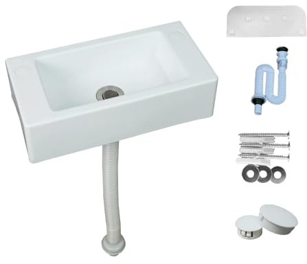 TYTFTDLD Vasque à poser pour la salle de bain et les toilettes d'invités Lavabo à encastrer blanc Lavabo Suspendu Salle de Bain Petit Lavabo Vasque de toilette invités Lavabo[gt75cm]