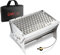 ovicue Grill klein M | Mobiler Steck-Gasgrill – Tragbarer Edelstahlgrill mit Stecksystem – Gas- & Holzkohlebetrieb – Inkl. Tragetasche – Perfekt für Camping, Balkon, Garten & Outdoor