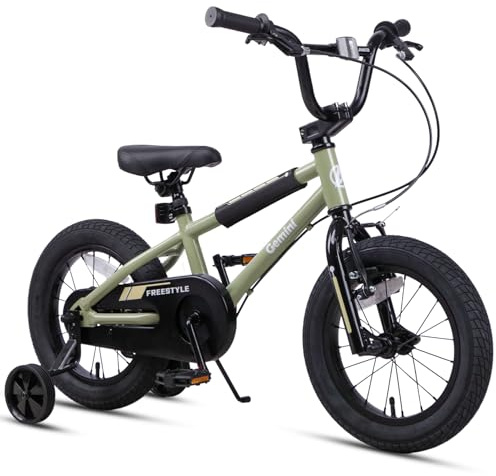 AVASTA Gemini 12 14 16 18 Zoll Kinderfahrrad BMX Style Fahrrad mit Stabilisatoren & Kickstand für 2-10 Jahre alte Kleinkinder Jungen Mädchen, Mehrere Farben
