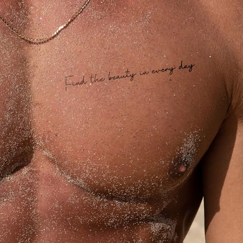 Inkster Tattoo - Find the beauty in every day - vegane & wasserfeste Temporäre Tattoos für Erwachsene - EU-Kosmetikzertifizierte Farbe - revolutionäres 2 Wochen Tattoo | Premium Klebetattoos