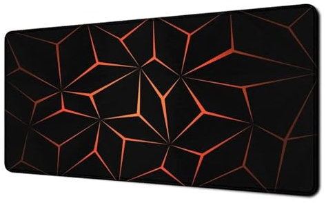 HUANGSHIJUNOUS Geometrisches Mauspad, großes Mauspad, Computer-Schreibtischunterlage, Overlock-Gummi, PC-Tastatur-Zubehör, Mauspad, Laptop-Tastaturpads(1,30x60-With EDG)