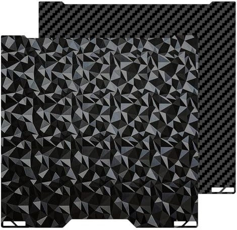HIKUDIY 355x346mm PET PEO Doppio Lato Costruire Piastra per Bambu Lab H2D, Liscio Diamante PEO+Fibra di Carbonio PET Primavera Piastra in lamiera di acciaio per Bambulab H2D Stampante 3D