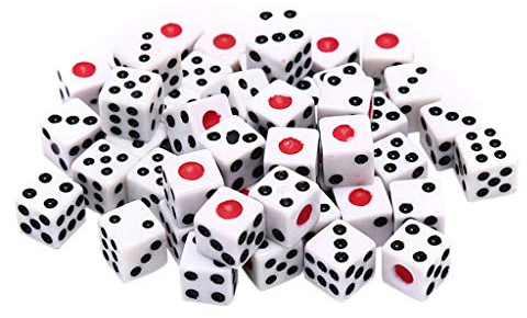 100 dadi acrilici a 6 facce D6 dadi 8 mm numeri digitali cubi quadrati angolo educativo gioco da tavolo puntelli