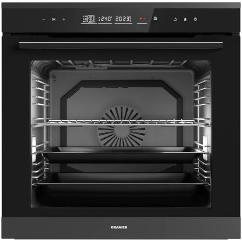 Oranier Pyrolyse Einbau-Backofen EBP820 - autarker Elektro-Ofen Touch Control Steuerung & 14 Programme inkl. Teleskopvollauszug für eine Ebene