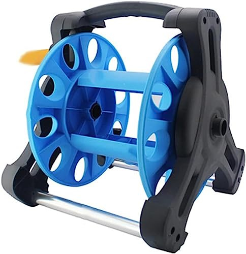 RLCJBMSUG Dévidoir pour Tuyau d'arrosage, Petit et Compact, léger et Simple, en ABS, Support de Rangement pour tuyaux d'arrosage (Couleur : Bleu, Taille : dévidoir + Tuyau de 20 m)