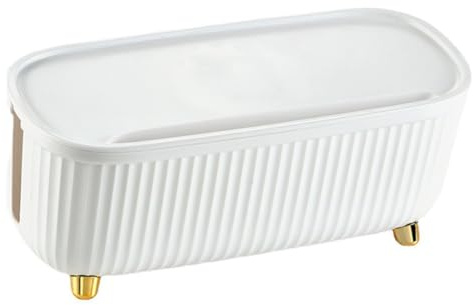 Uonlytech White Cable Storage Box for Power Strips and TVs, ABS Organizer