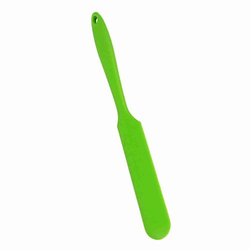 Jelquix Silikonkakspade, Gräddskrapa Smörspatel 24,5x3cm Livsmedelsgodkänd Silikondiskmaskin Säker för Tårtdekorering Blanda Frosting Kök (Grön)